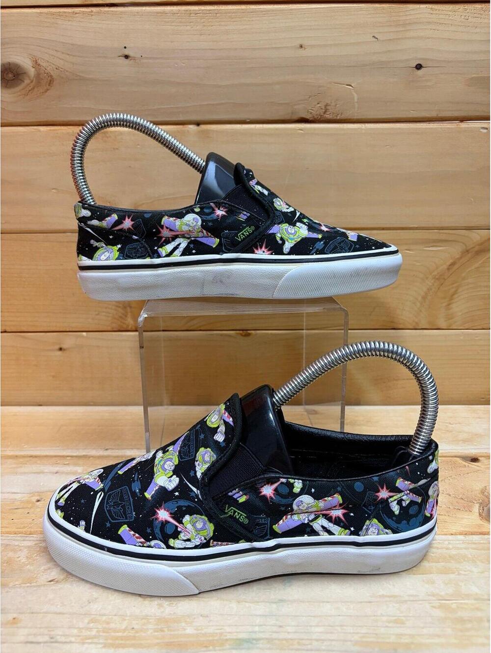Disney Pixar Toy Story Buzz Lightyear Slip On Vans Sneaker Kids size 3